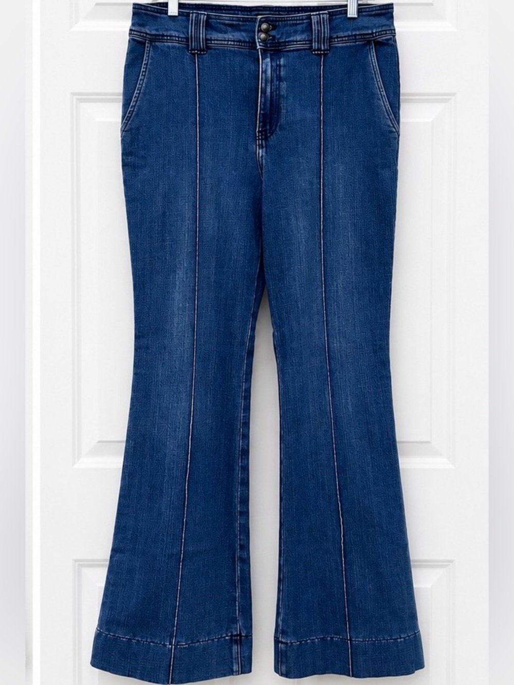Talbots Petite Flare Jeans Women’s 12P Dark Wash Stretch Denim High Rise